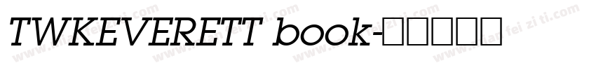 TWKEVERETT book字体转换